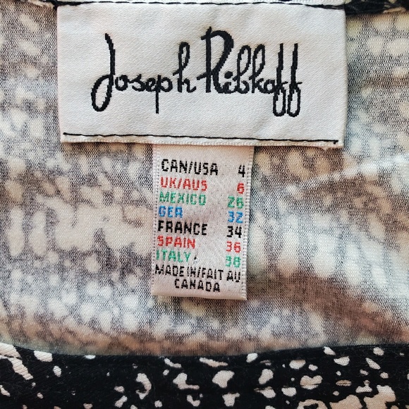 Joseph Ribkoff Abstract Print Asymmetrical Dress - Picture 5 of 5